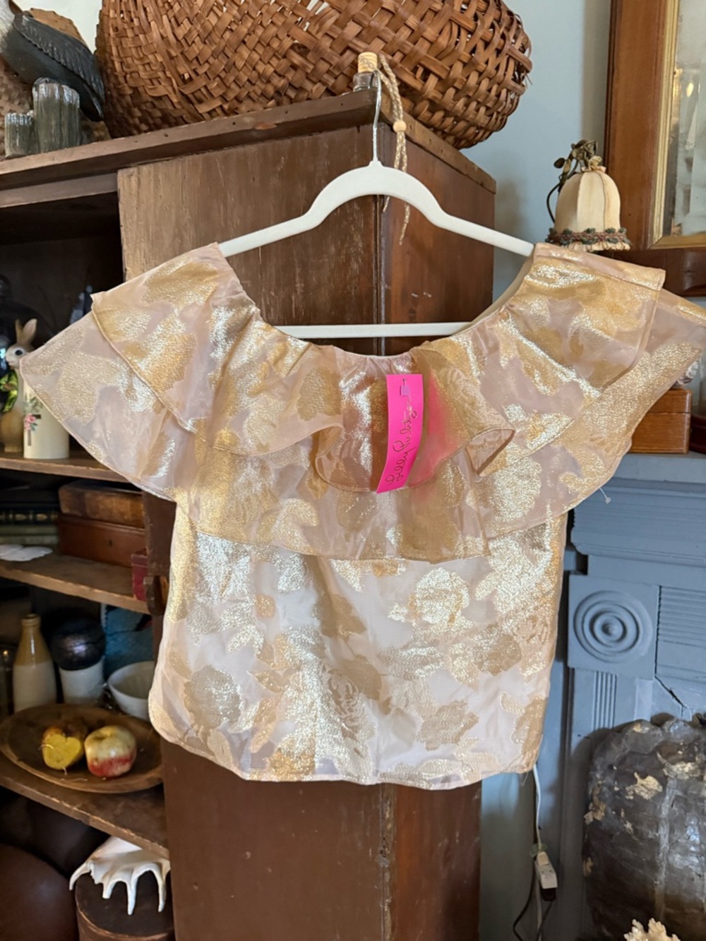NWTS Lilly Pulitzer Trixie One Shoulder Ruffle Top SX XS